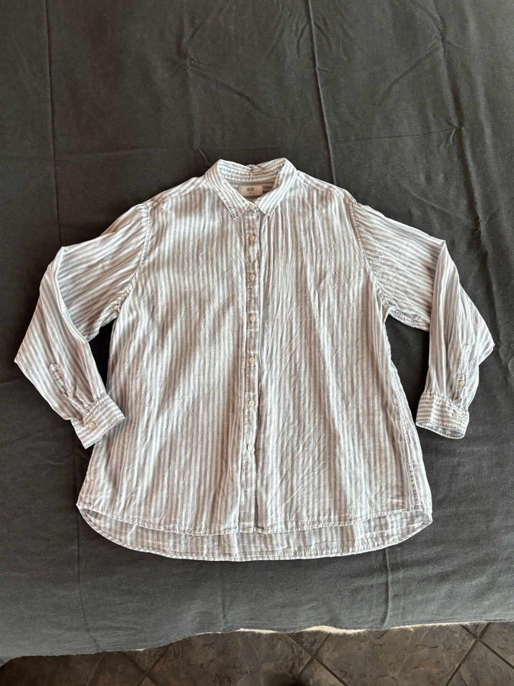Uniqlo Striped Linen Button Down